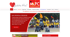 Desktop Screenshot of mkpondacollege.org