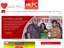Tablet Screenshot of mkpondacollege.org